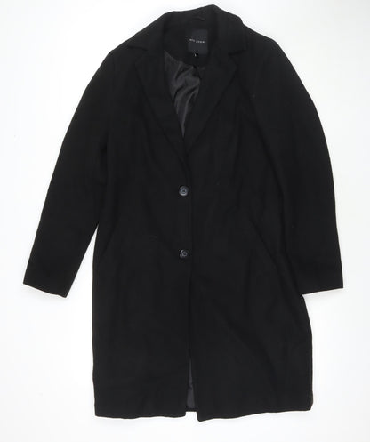 Womens UK Size 8 New Look Black Overcoat