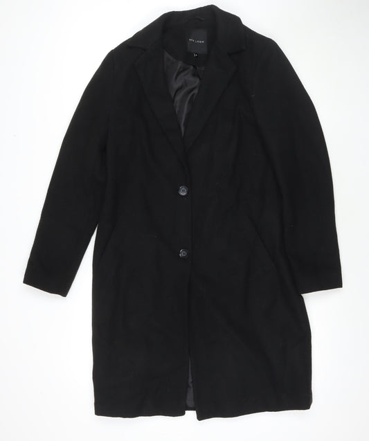 Womens UK Size 8 New Look Black Overcoat