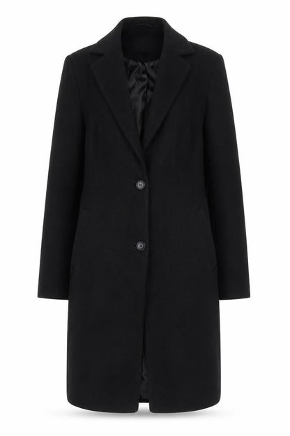 Womens UK Size 8 New Look Black Overcoat