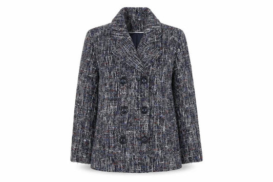 Womens UK Size 18 Classics Blue Pea Coat