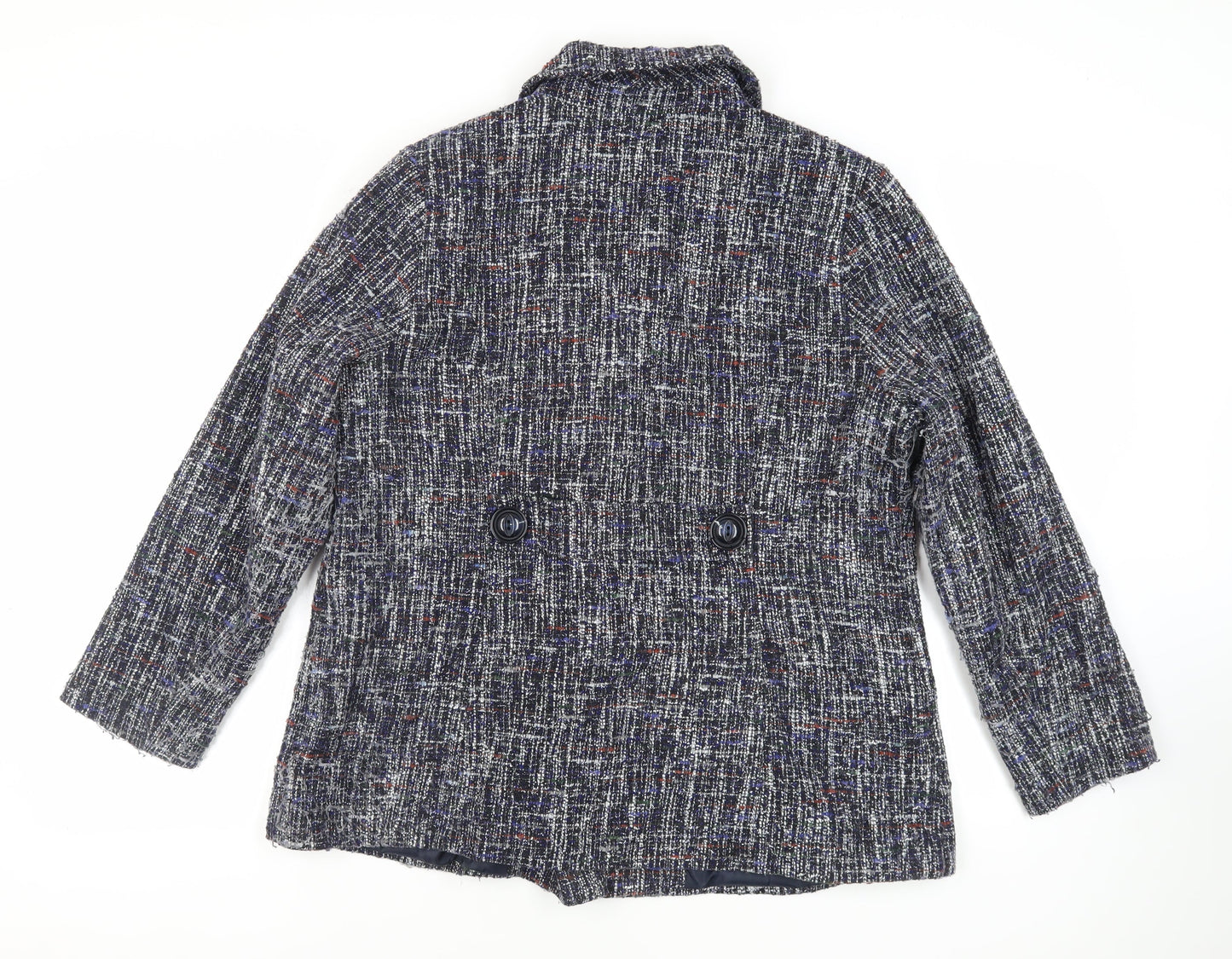 Classics Womens Blue Pea Coat Coat Size 18 Button