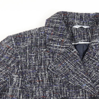 Classics Womens Blue Pea Coat Coat Size 18 Button