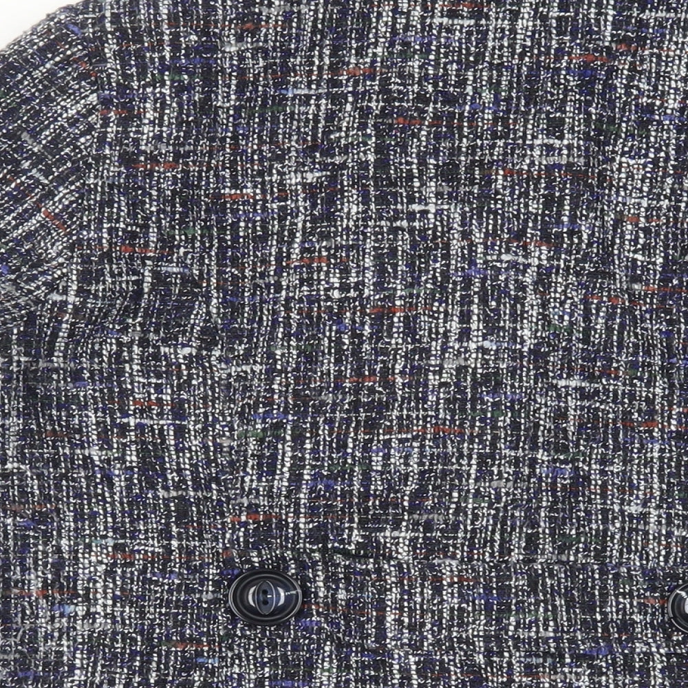 Classics Womens Blue Pea Coat Coat Size 18 Button