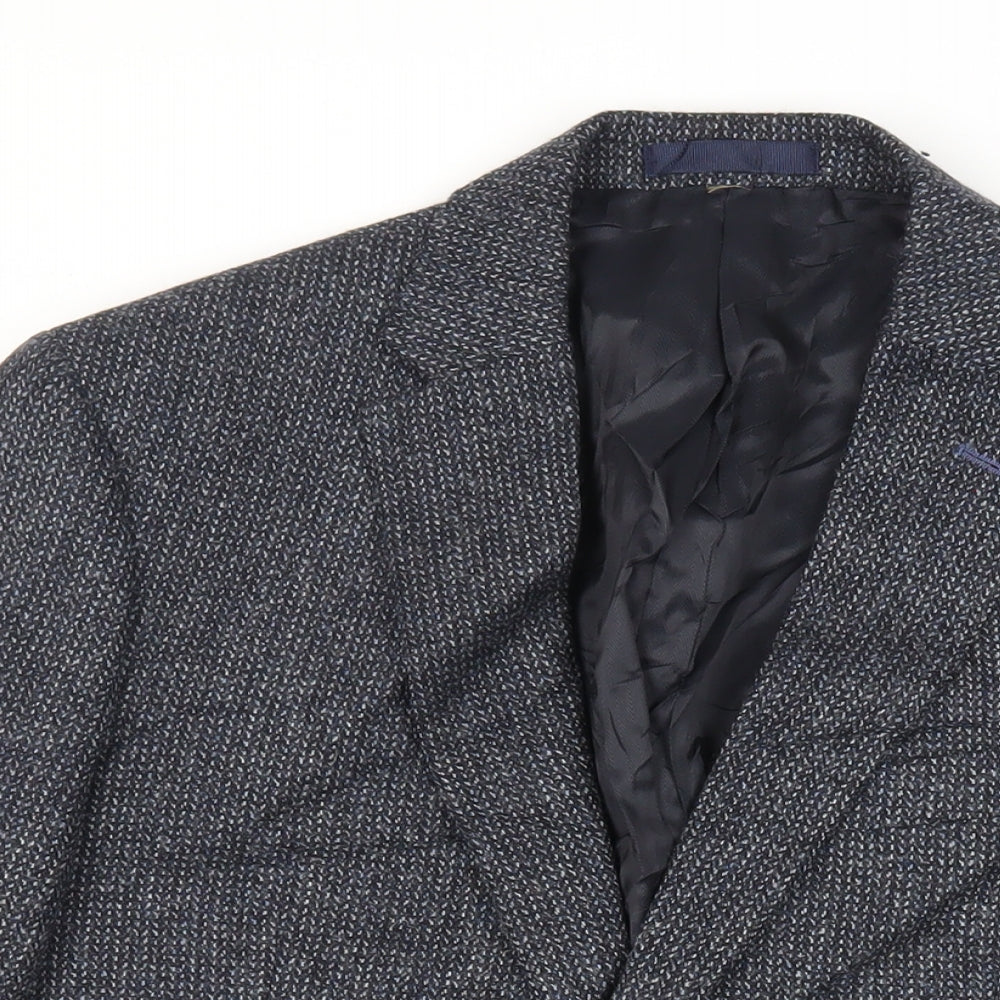 Mens UK Size 40 Marks and Spencer Regular Blue Suit Jacket