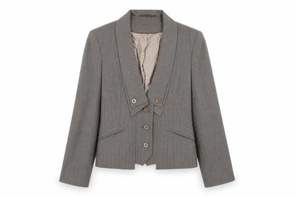 Next Womens Brown Striped Jacket Blazer Size 12 Button
