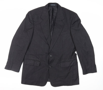 Mens UK Size 40 Greenwoods Regular Black Suit Jacket