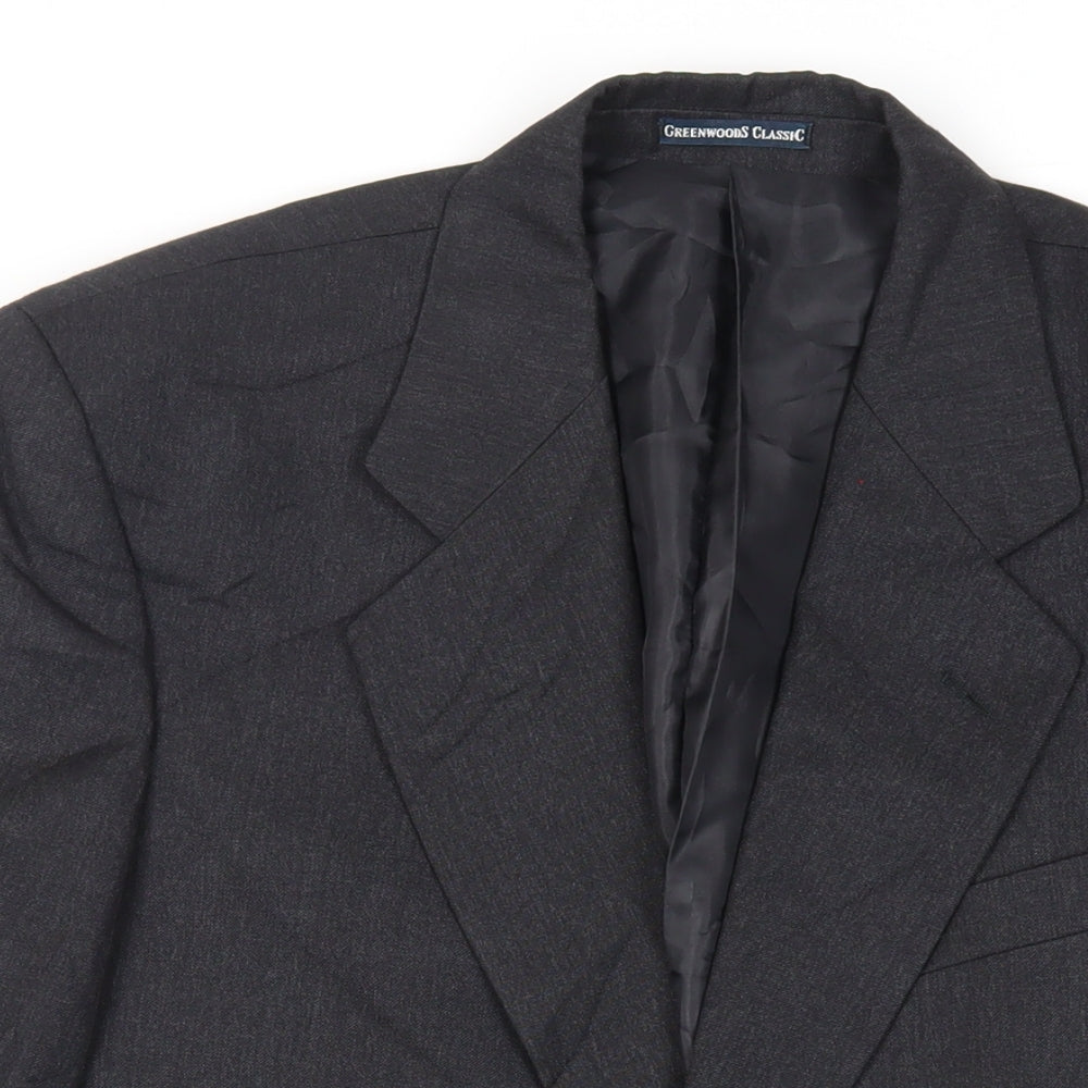 Mens UK Size 40 Greenwoods Regular Black Suit Jacket