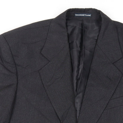 Mens UK Size 40 Greenwoods Regular Black Suit Jacket