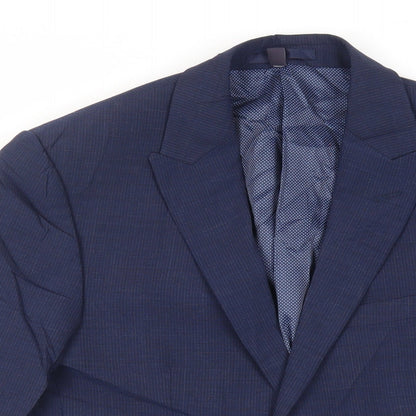 Mens UK Size 38 Marks and Spencer Regular Blue Suit Jacket