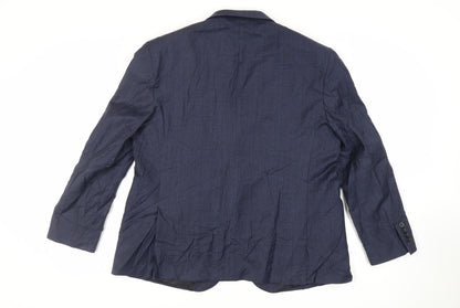 Mens UK Size 46 Marks and Spencer Regular Blue Suit Jacket