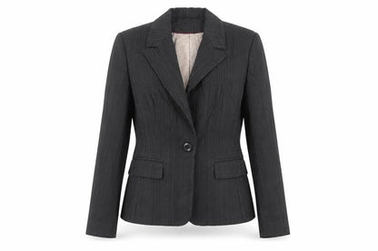 Next Womens Black Striped Jacket Blazer Size 8