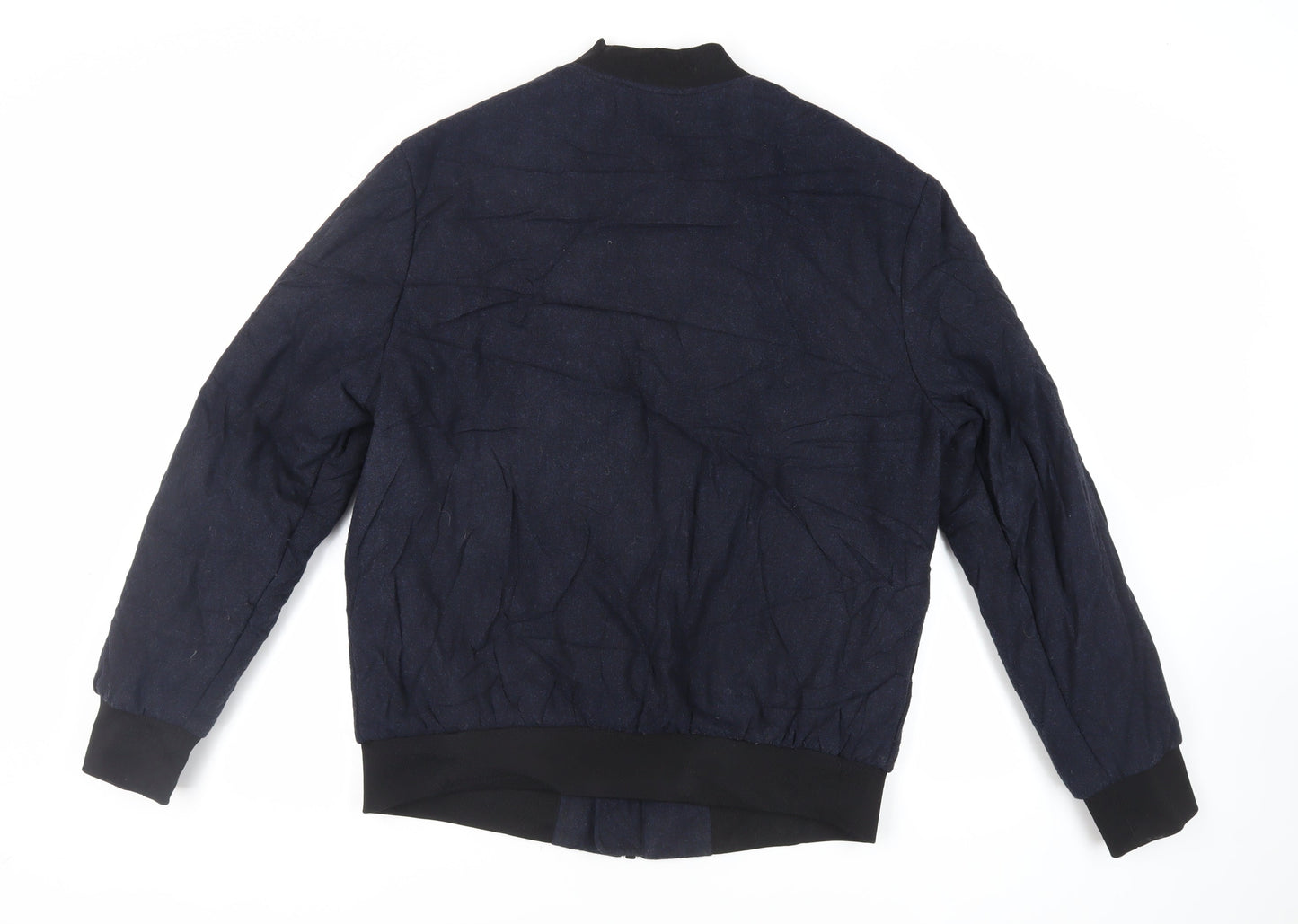 Mens UK Size M H&M Blue Bomber Jacket