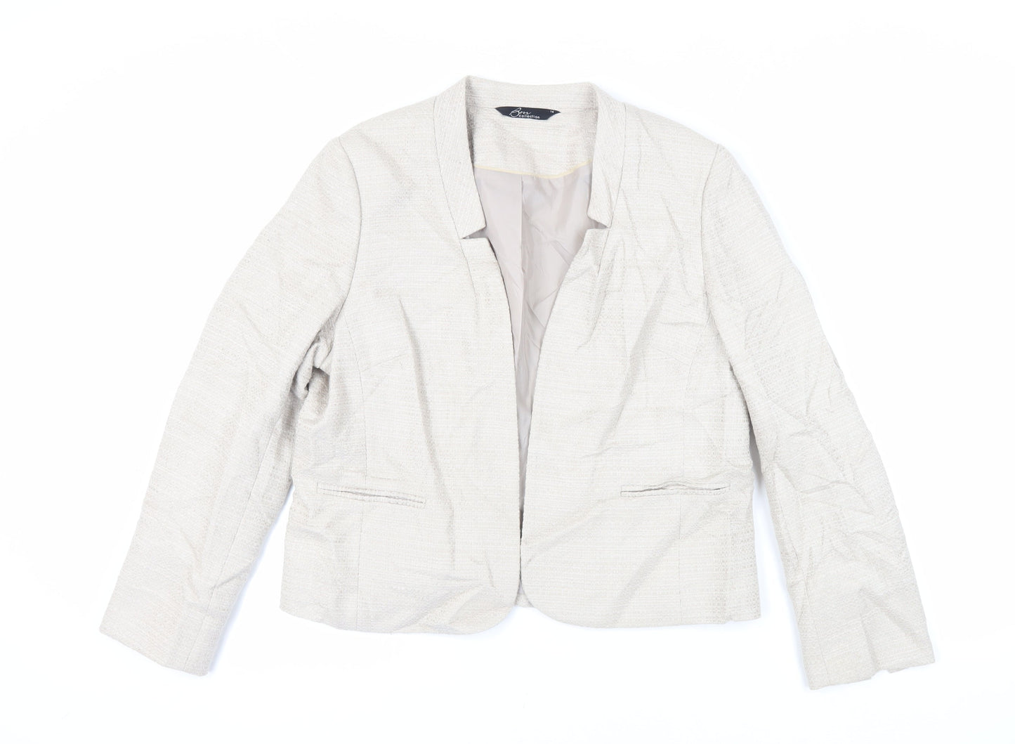 Womens UK Size 14 Bonmarché Beige Jacket