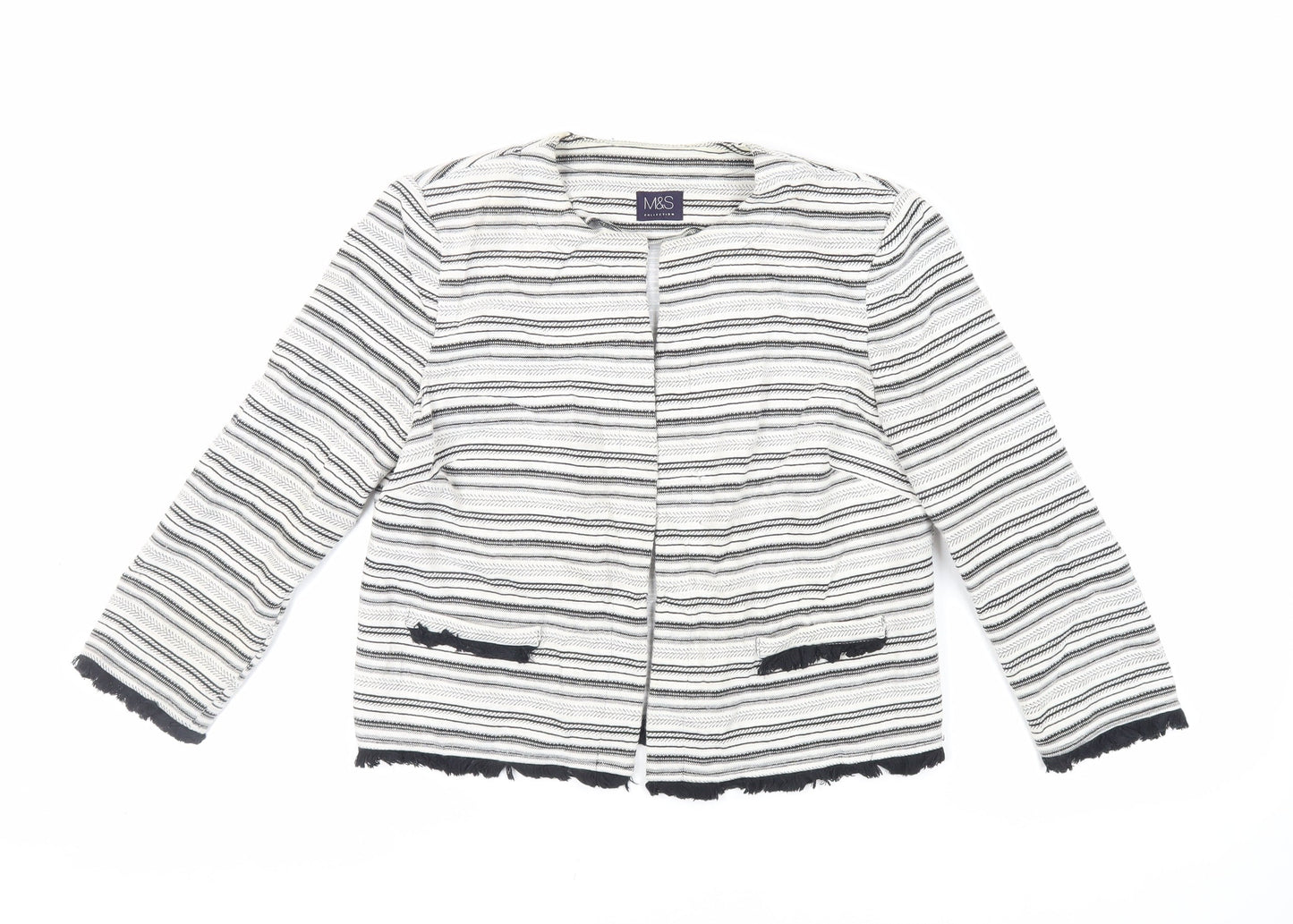 Womens UK Size 12 Marks and Spencer White Jacket