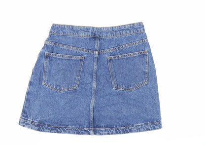 Womens UK Size 10 Denim & Co. Wrap Denim Skirt
