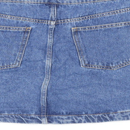 Womens UK Size 10 Denim & Co. Wrap Denim Skirt
