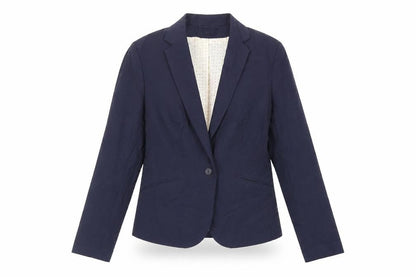 H&M Womens Blue Jacket Blazer Size 10 Button