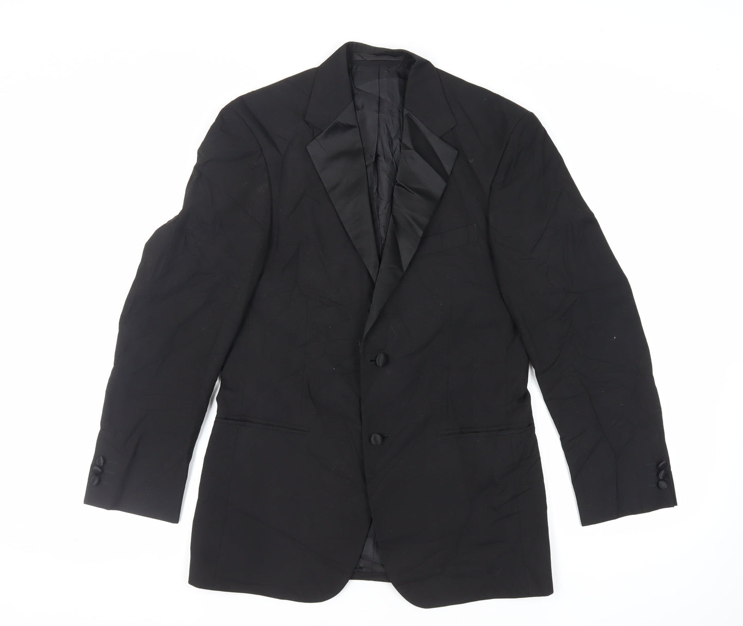 Mens UK Size 36 Marks and Spencer Regular Black Suit Tuxedo