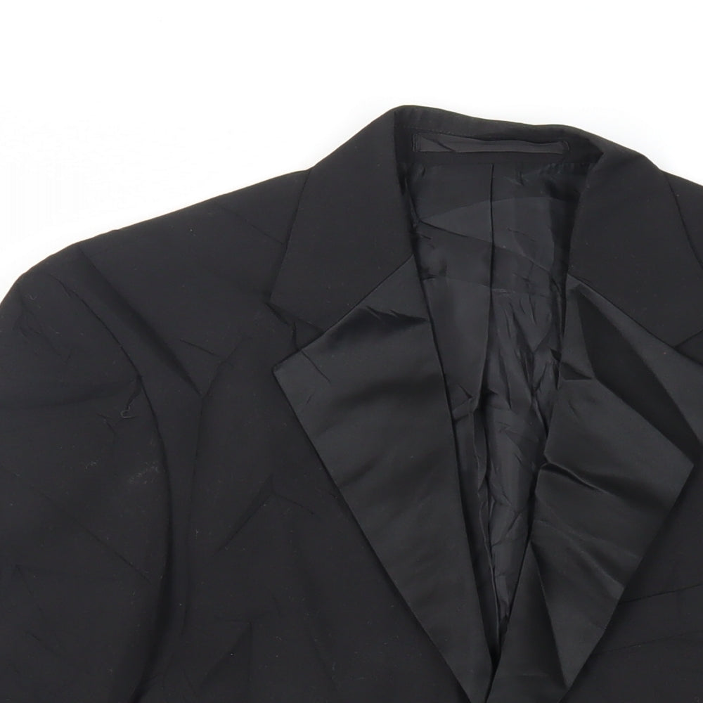 Mens UK Size 36 Marks and Spencer Regular Black Suit Tuxedo