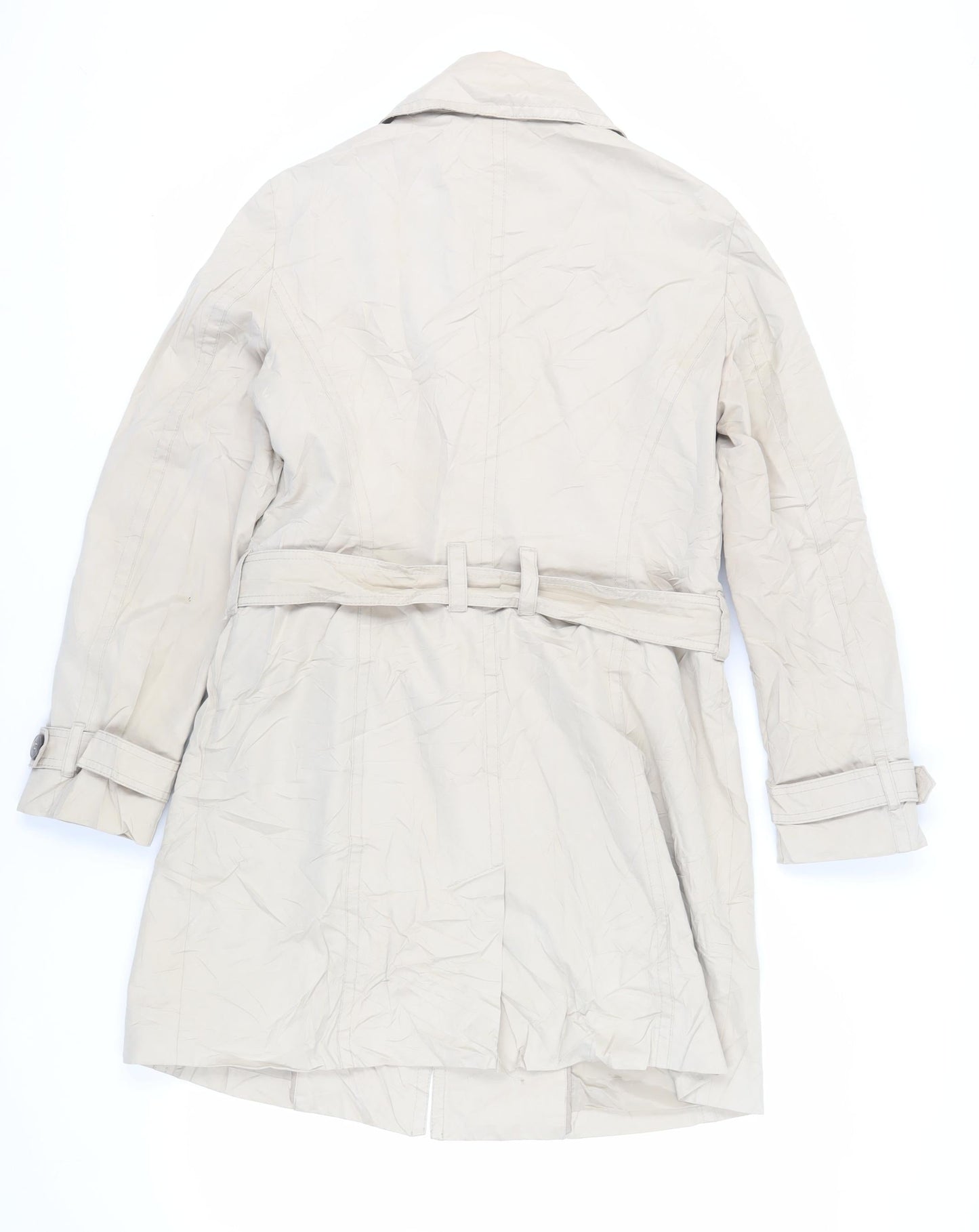 Esprit Womens Beige Trench Coat Coat Size 14 Button - Belted