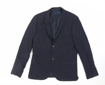 Mens UK Size 40 Topman Regular Blue Suit Jacket