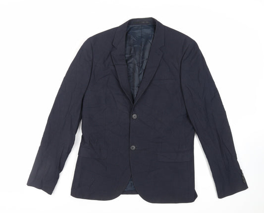 Mens UK Size 40 Topman Regular Blue Suit Jacket