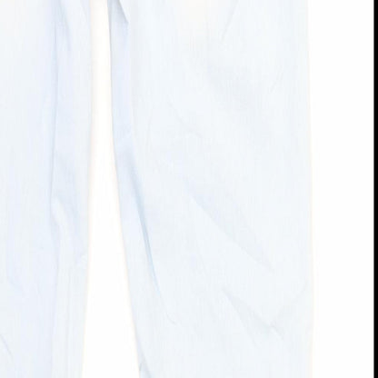 NEXT Womens Blue Cotton Skinny Jeans Size 12 L31 in Regular Zip