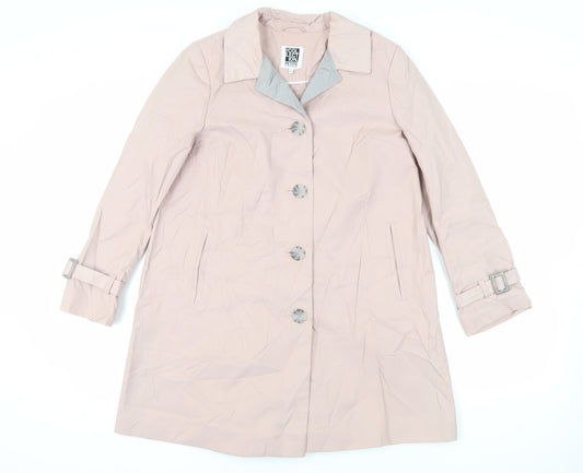 Womens UK Size 12 Debenhams Pink Trench Coat