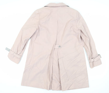 Womens UK Size 12 Debenhams Pink Trench Coat