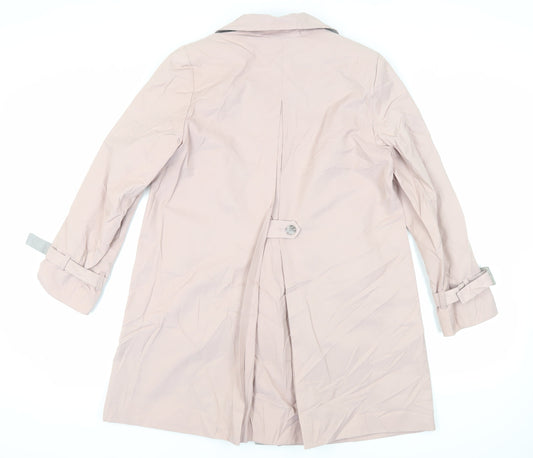 Womens UK Size 12 Debenhams Pink Trench Coat