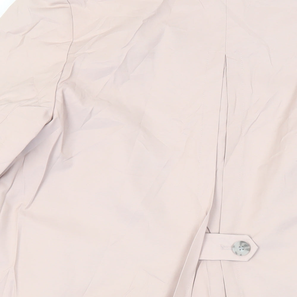 Womens UK Size 12 Debenhams Pink Trench Coat