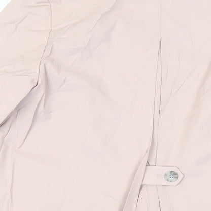 Womens UK Size 12 Debenhams Pink Trench Coat