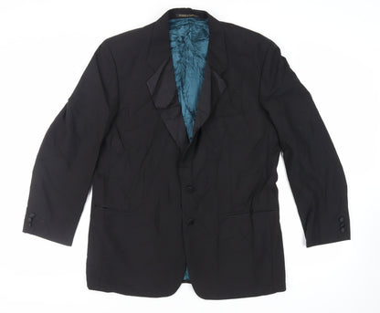 Mens UK Size 44 St Michael Regular Black Suit Tuxedo