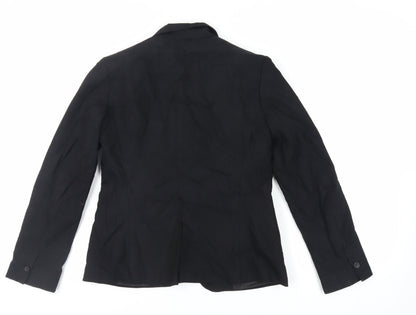 Zara Womens Black Jacket Blazer Size 10 Button