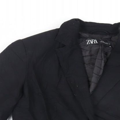 Zara Womens Black Jacket Blazer Size 10 Button