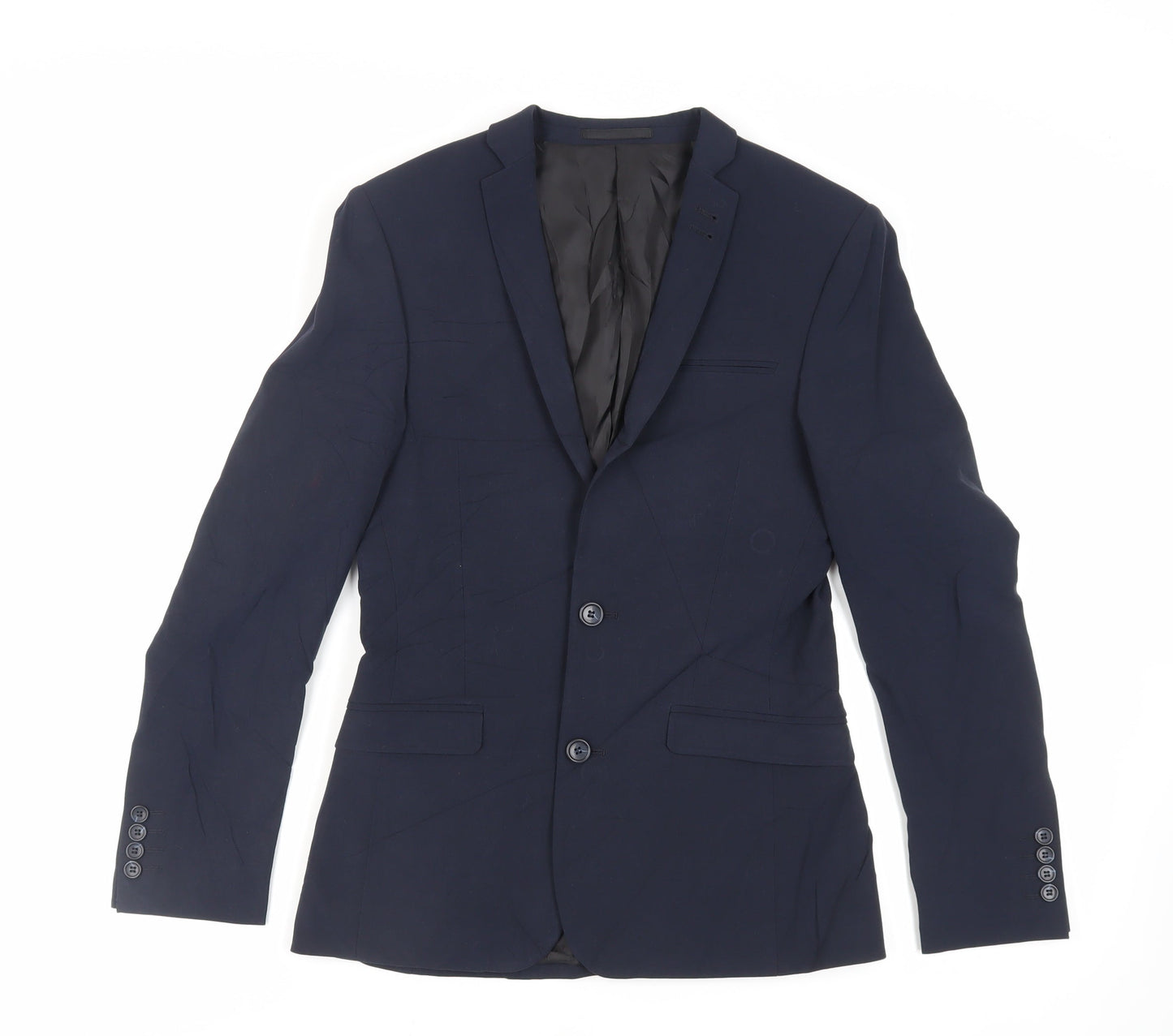 ASOS Mens Blue Polyester Jacket Suit Jacket Size 36 Regular