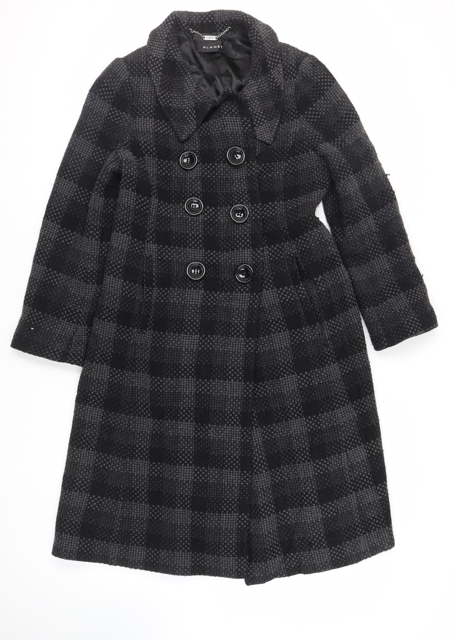 Womens UK Size 12 Planet Black Pea Coat