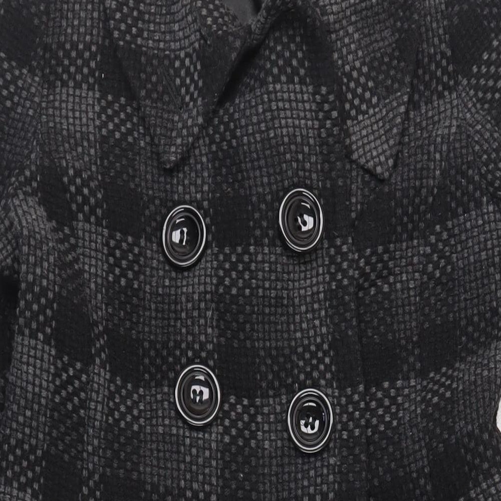 Womens UK Size 12 Planet Black Pea Coat