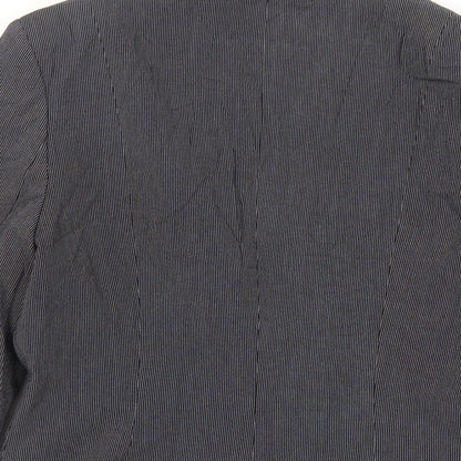 NEXT Womens Black Striped Jacket Blazer Size 10 Button