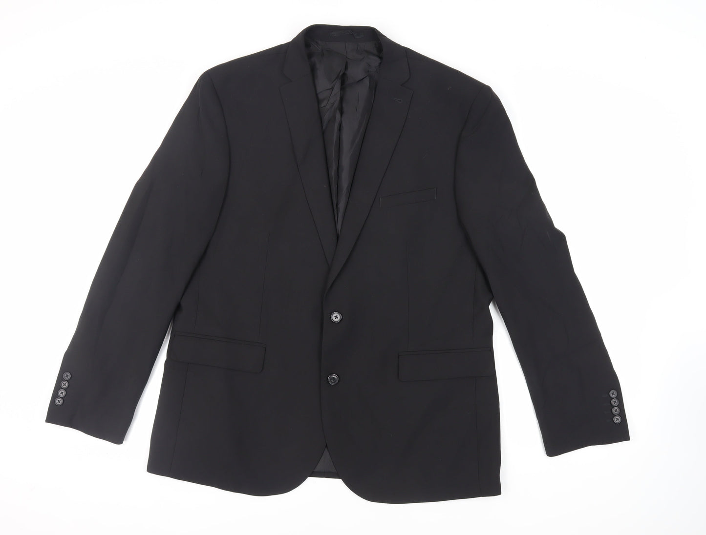 Mens UK Size 46 Fellini Regular Black Suit Jacket