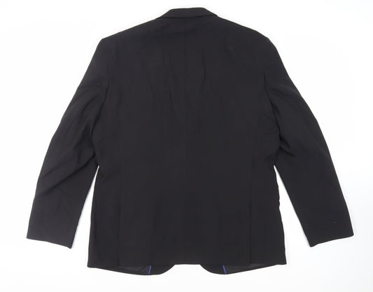 Mens UK Size 46 Fellini Regular Black Suit Jacket