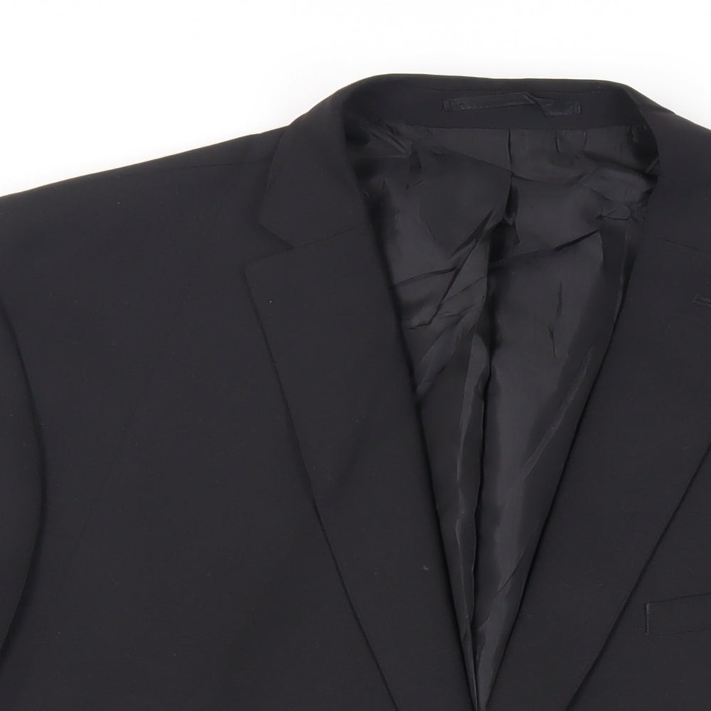 Mens UK Size 46 Fellini Regular Black Suit Jacket