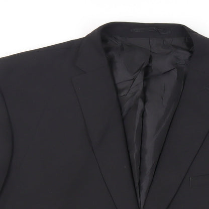 Mens UK Size 46 Fellini Regular Black Suit Jacket