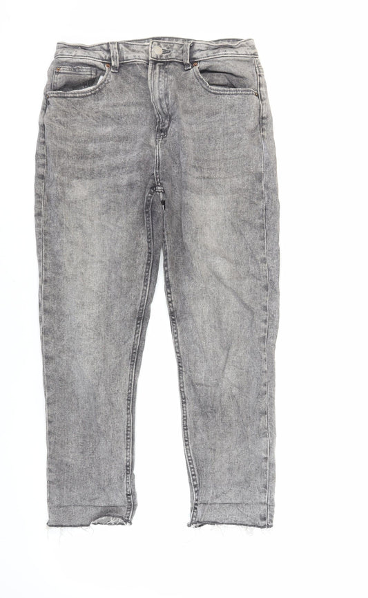 Womens UK Size 14 Denim & Co. Regular Fit Straight Grey Jeans