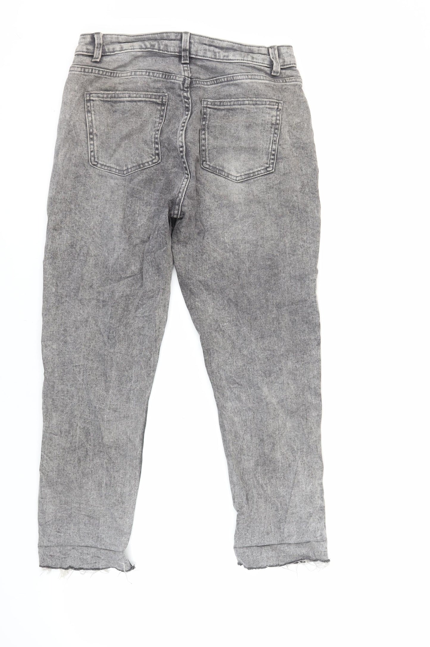 Womens UK Size 14 Denim & Co. Regular Fit Straight Grey Jeans