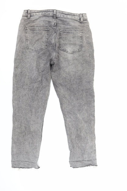 Womens UK Size 14 Denim & Co. Regular Fit Straight Grey Jeans