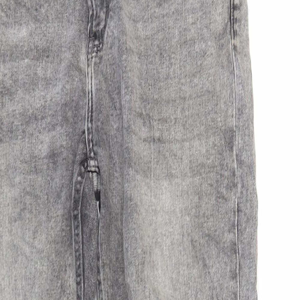 Womens UK Size 14 Denim & Co. Regular Fit Straight Grey Jeans