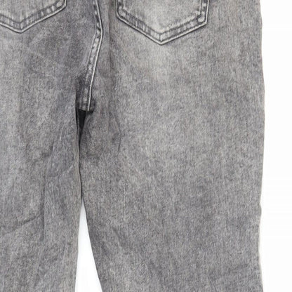 Womens UK Size 14 Denim & Co. Regular Fit Straight Grey Jeans