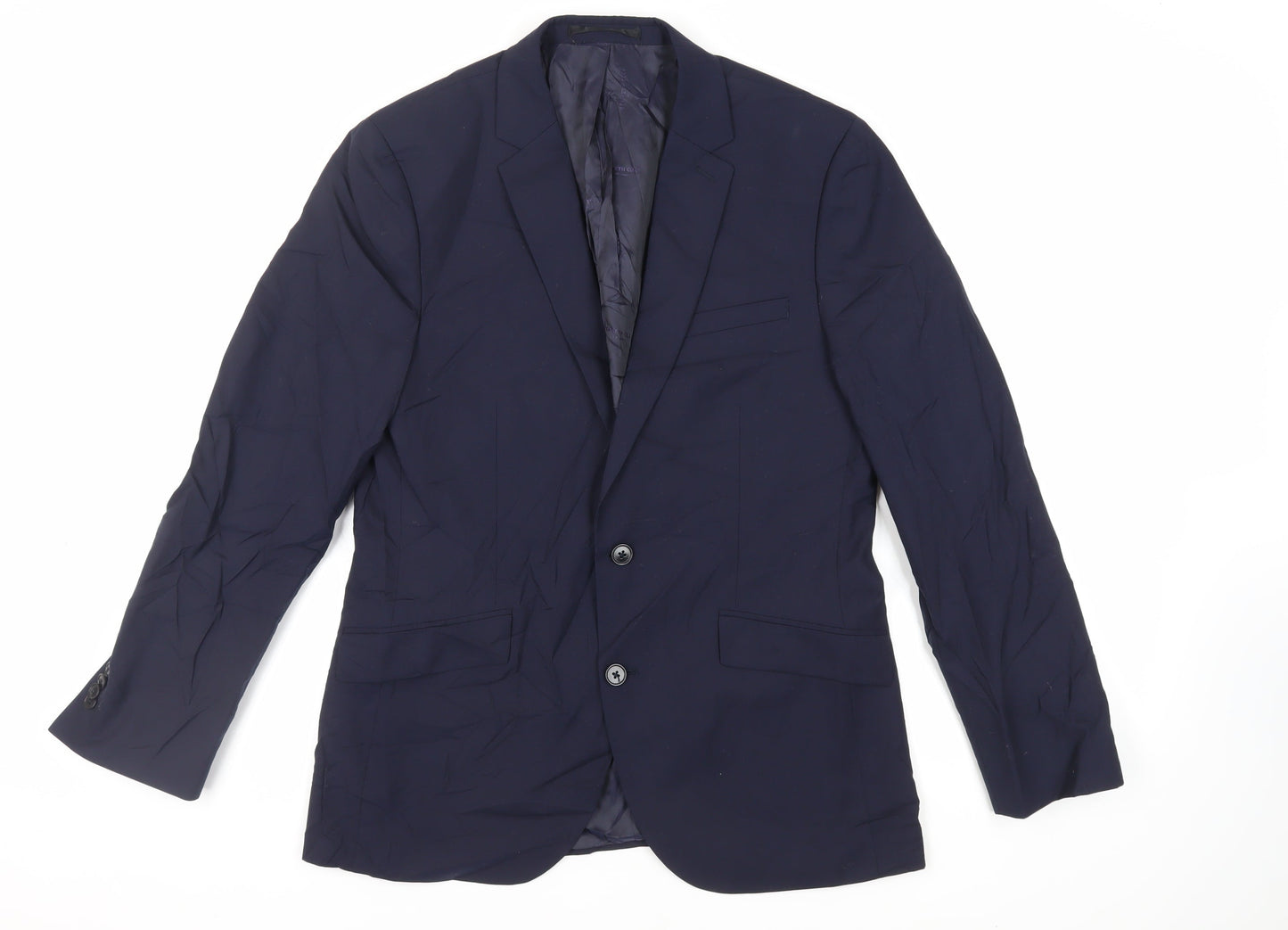 Mens UK Size 40 Kenneth Cole Regular Blue Suit Jacket