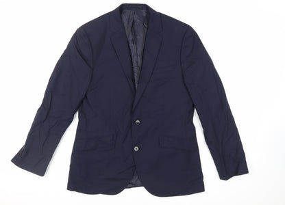 Mens UK Size 40 Kenneth Cole Regular Blue Suit Jacket